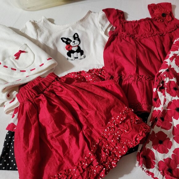 Gymboree Poppy Love Lot NWT 2T sweater & Skirt/diaper cover. Used dress top pant